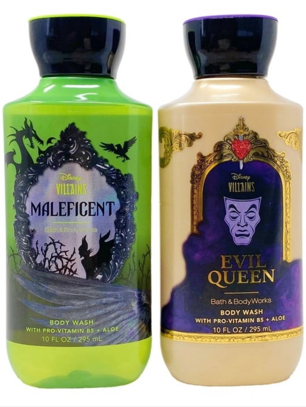 Bath Body Works Disney Villains Maleficent & Evil Queen Body Wash Set of 2 NEW